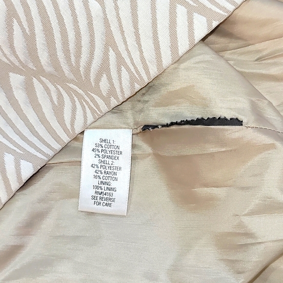 Dana Buchman 12 Sheath Dress Textured Leaves Gold - Picture 7 of 11